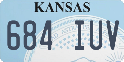 KS license plate 684IUV