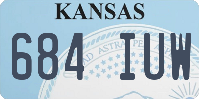 KS license plate 684IUW