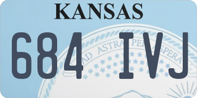 KS license plate 684IVJ