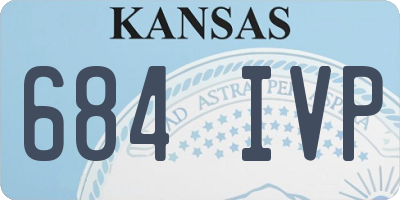 KS license plate 684IVP