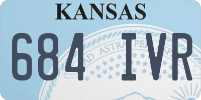 KS license plate 684IVR