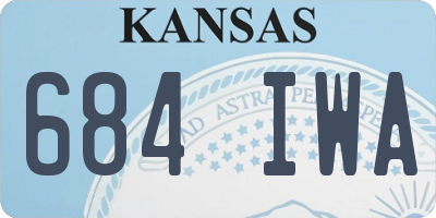 KS license plate 684IWA