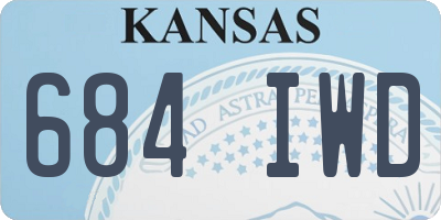 KS license plate 684IWD