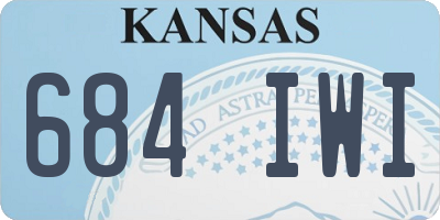 KS license plate 684IWI