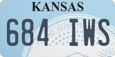 KS license plate 684IWS