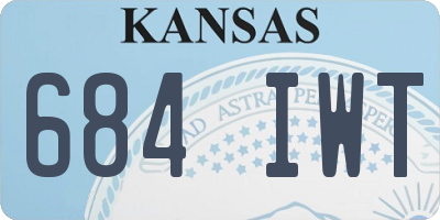 KS license plate 684IWT