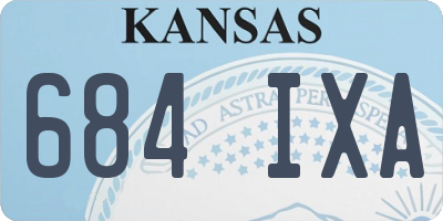 KS license plate 684IXA