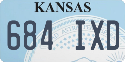 KS license plate 684IXD