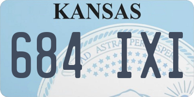 KS license plate 684IXI