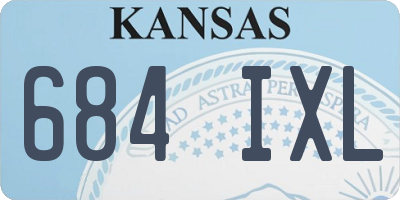 KS license plate 684IXL