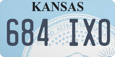 KS license plate 684IXO
