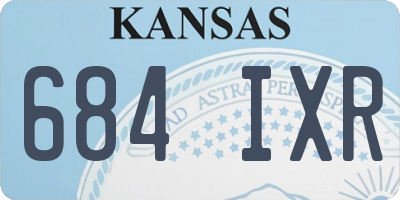 KS license plate 684IXR