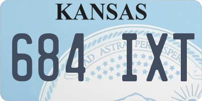KS license plate 684IXT