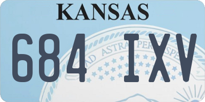 KS license plate 684IXV