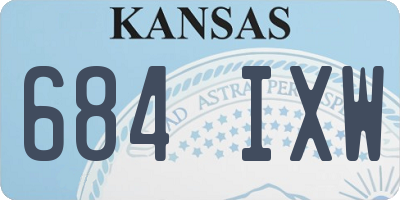 KS license plate 684IXW