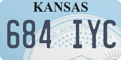 KS license plate 684IYC