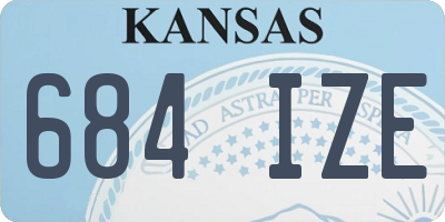 KS license plate 684IZE