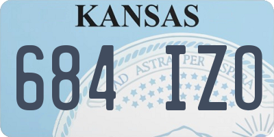 KS license plate 684IZO