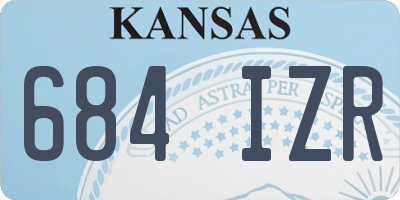 KS license plate 684IZR