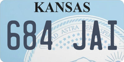 KS license plate 684JAI