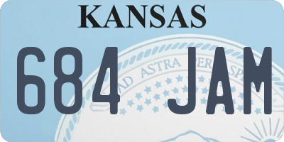 KS license plate 684JAM