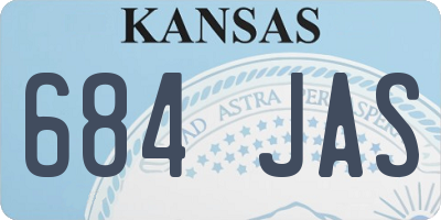 KS license plate 684JAS