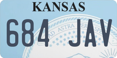 KS license plate 684JAV