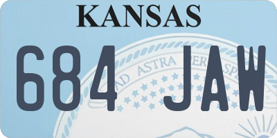 KS license plate 684JAW