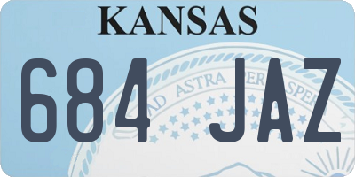 KS license plate 684JAZ