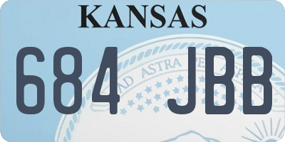 KS license plate 684JBB