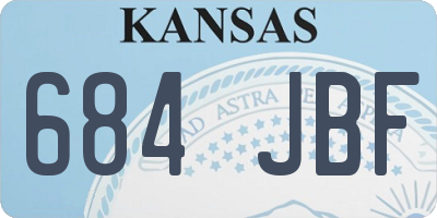 KS license plate 684JBF