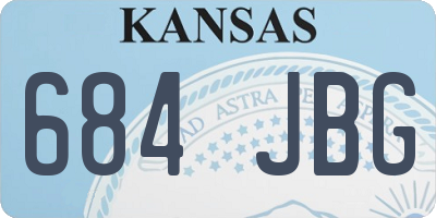 KS license plate 684JBG