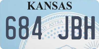 KS license plate 684JBH