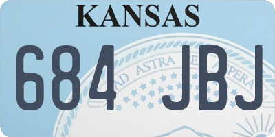 KS license plate 684JBJ