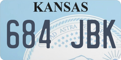 KS license plate 684JBK