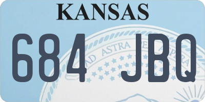 KS license plate 684JBQ