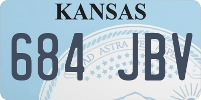 KS license plate 684JBV