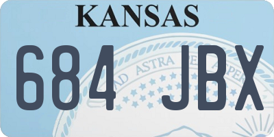 KS license plate 684JBX