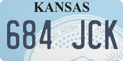 KS license plate 684JCK