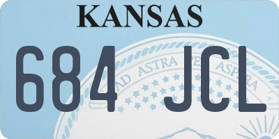KS license plate 684JCL