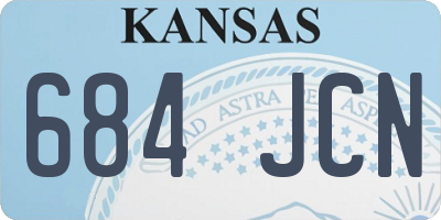 KS license plate 684JCN