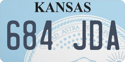 KS license plate 684JDA