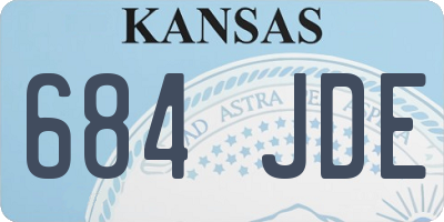 KS license plate 684JDE