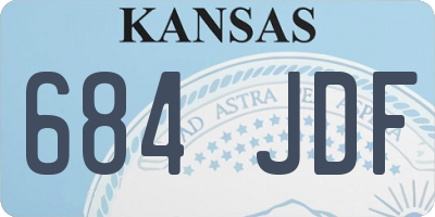 KS license plate 684JDF