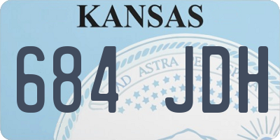 KS license plate 684JDH