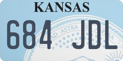 KS license plate 684JDL