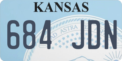 KS license plate 684JDN