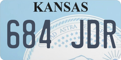 KS license plate 684JDR