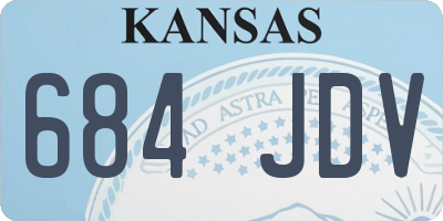 KS license plate 684JDV