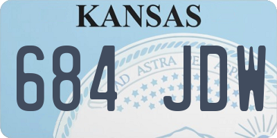 KS license plate 684JDW